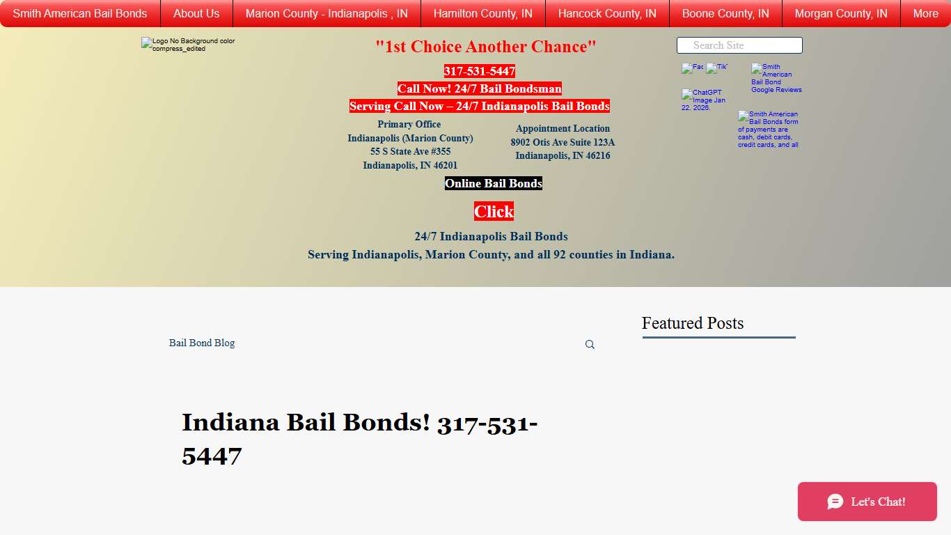 317-531-5447 Bail Bondsman Indiana Bail Bonds